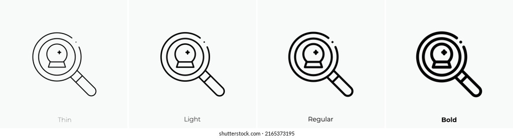 fortune teller icon. Linear style sign isolated on white background. Vector illustration.