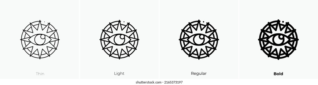 fortune teller icon. Linear style sign isolated on white background. Vector illustration.