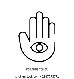 fortune teller icon. Linear style sign isolated on white background. Vector illustration