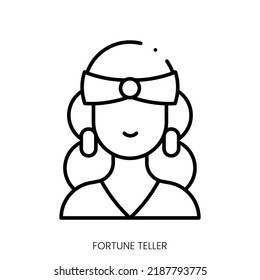 fortune teller icon. Linear style sign isolated on white background. Vector illustration