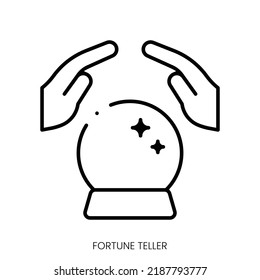 fortune teller icon. Linear style sign isolated on white background. Vector illustration
