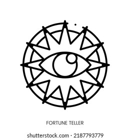 fortune teller icon. Linear style sign isolated on white background. Vector illustration