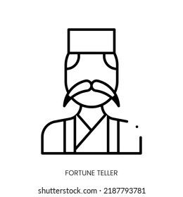 fortune teller icon. Linear style sign isolated on white background. Vector illustration