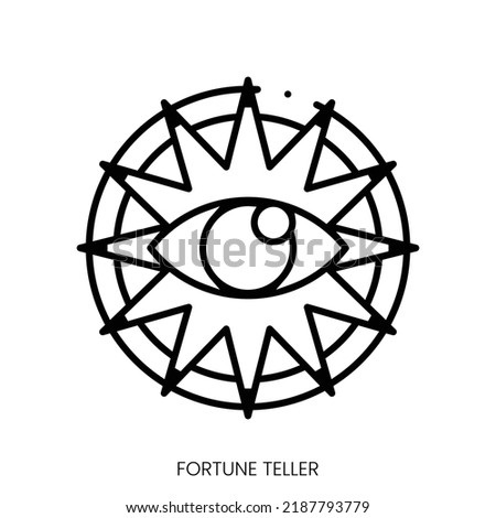 fortune teller icon. Linear style sign isolated on white background. Vector illustration