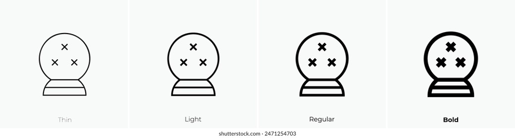 fortune teller icon. Thin, Light Regular And Bold style design isolated on white background