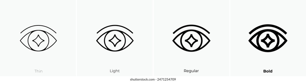 fortune teller icon. Thin, Light Regular And Bold style design isolated on white background