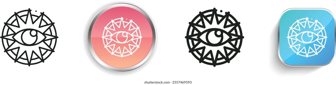 fortune teller icon. Thin Linear, Regular and Button Style Design Isolated On White Background