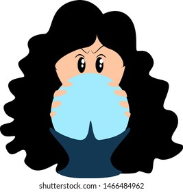 Fortune teller, illustration, vector on white background.