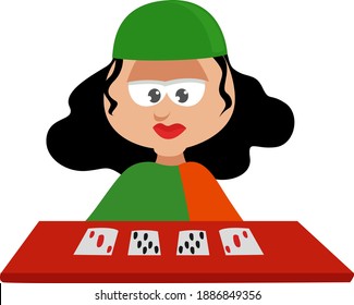 Fortune teller ,illustration,vector on white background