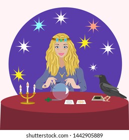 fortune teller predicts the future and luck