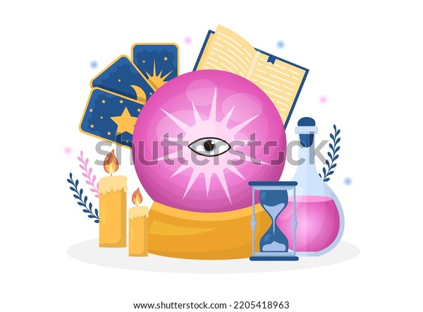 Fortune Teller Template Hand Drawn Cartoon Stock Vector (Royalty Free
