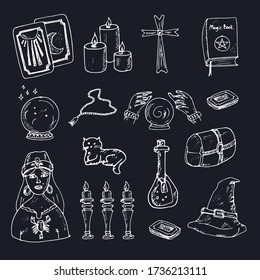 Glückszähler isolierte handgezogene Doodles Vector Set