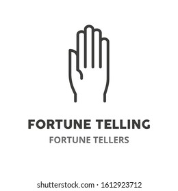 Fortune telling  thin line icon. Vector illustration symbol element for web design. 
