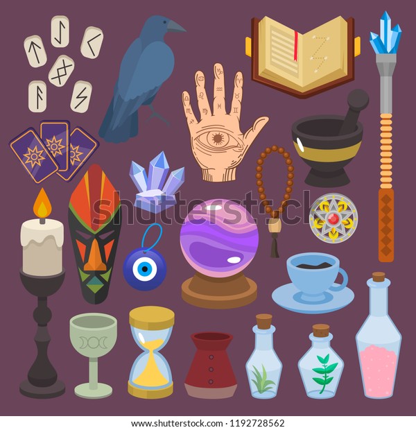 Fortune Telling Vector Fortunetelling Fortunate Magic Stock Vector ...