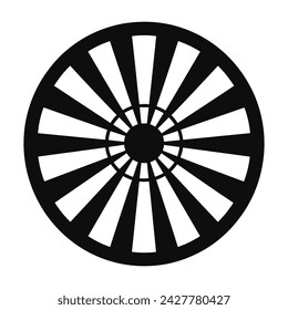 fortune wheel black silhouette, Wheel of fortune black icon symbol.