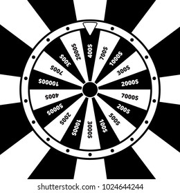 Fortune wheel flat icon vector illustration isolated