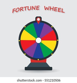 Fortune wheel in flat style.