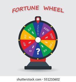 Fortune wheel in flat style.