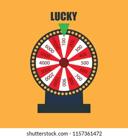 fortune wheel for gambling concept. vector illustration
