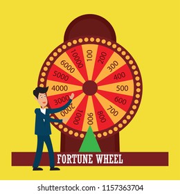 fortune wheel for gambling concept. vector illustration