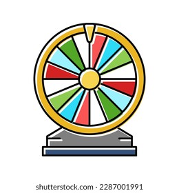 fortune wheel game color icon vector. fortune wheel game sign. isolated symbol illustration