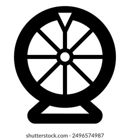 fortune wheel glyph icon vector illustration isolated on white background