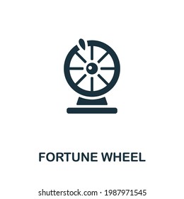 Fortune Wheel icon. Monochrome simple element from fortune teller collection. Creative Fortune Wheel icon for web design, templates, infographics and more