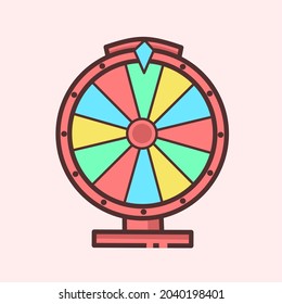 fortune wheel icon vector design,lucky wheel.simple design concept for game items