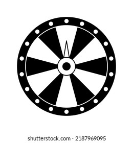 Fortune Wheel einzeln auf weißem Hintergrund