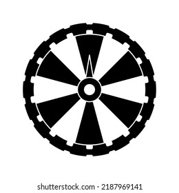 Rueda de fortuna aislada en fondo blanco