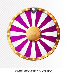 Fortune wheel isolated on white. Vector illustration.