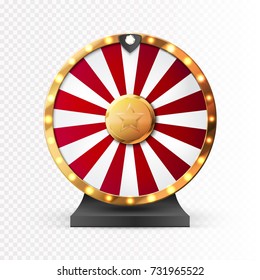 Fortune wheel isolated on white. Vector illustration.