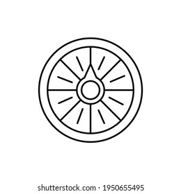 Fortune wheel сolor line icon. Pictogram for web page, mobile app, promo. UI UX GUI design element. Editable stroke.