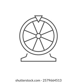 Fortune wheel line outline icon