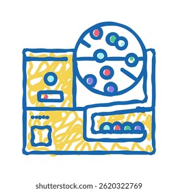 roda de fortuna loto ícone doodle esboço vetor. roda de fortuna loto sinal. símbolo isolado ilustração