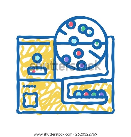 fortune wheel lotto doodle icon sketch vector. fortune wheel lotto sign. isolated symbol illustration
