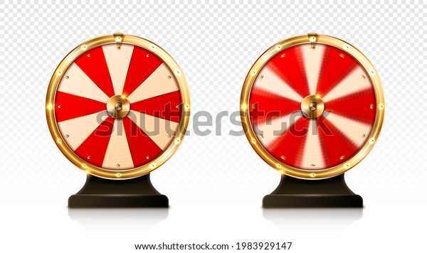 Fortune wheel spin, casino lucky roulette\
game of chance with money prizes, lose and jackpot win sectors.\
Gambling lottery or raffle online entertainment, amusement,\
Realistic 3d vector\
illustration
