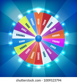 Fortune wheel spin vector illustration 