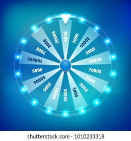Fortune wheel spin vector illustration