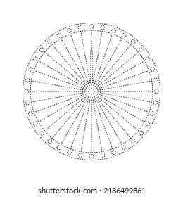 Fortune Wheel tracing worksheet for kids