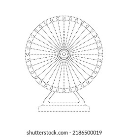 Fortune Wheel tracing worksheet for kids