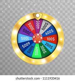Fortune wheel vector background. Online casino concept. Lucky roulette vector illustration