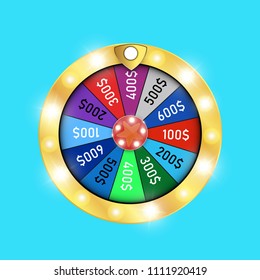 Fortune wheel vector background. Online casino concept. Lucky roulette vector illustration