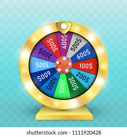 Fortune wheel vector background. Online casino concept. Lucky roulette vector illustration