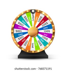 Fortune wheel vector background. Online casino concept. Lucky roulette vector illustration