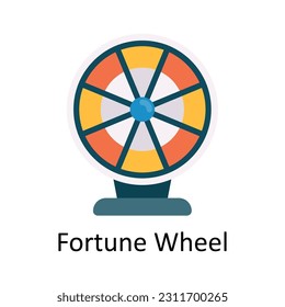 Fortune Wheel Vector  Flat Icon Design illustration. Sports and games  Symbol on White background EPS 10 File