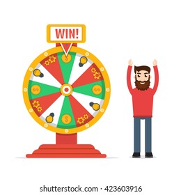 Fortune's wheel with man