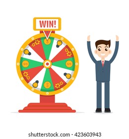 Fortune's wheel with man