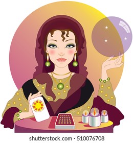 Fortuneteller with Crystal Ball