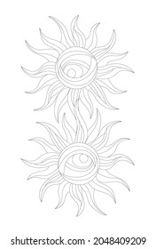 Fortune-telling cards. Divination card back illustration. Design for tarot cards, prediction cards and all cards that fortune-telling.